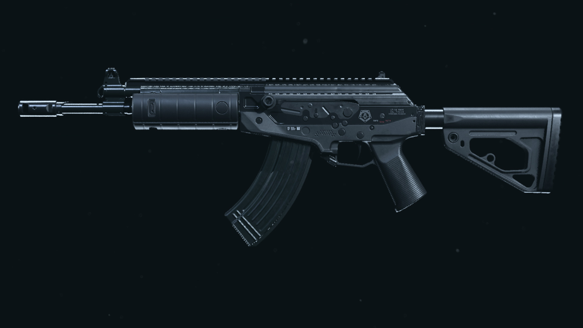 Stock CR-56 AMAX assault rifle in the Call of Duty: Warzone preview menu