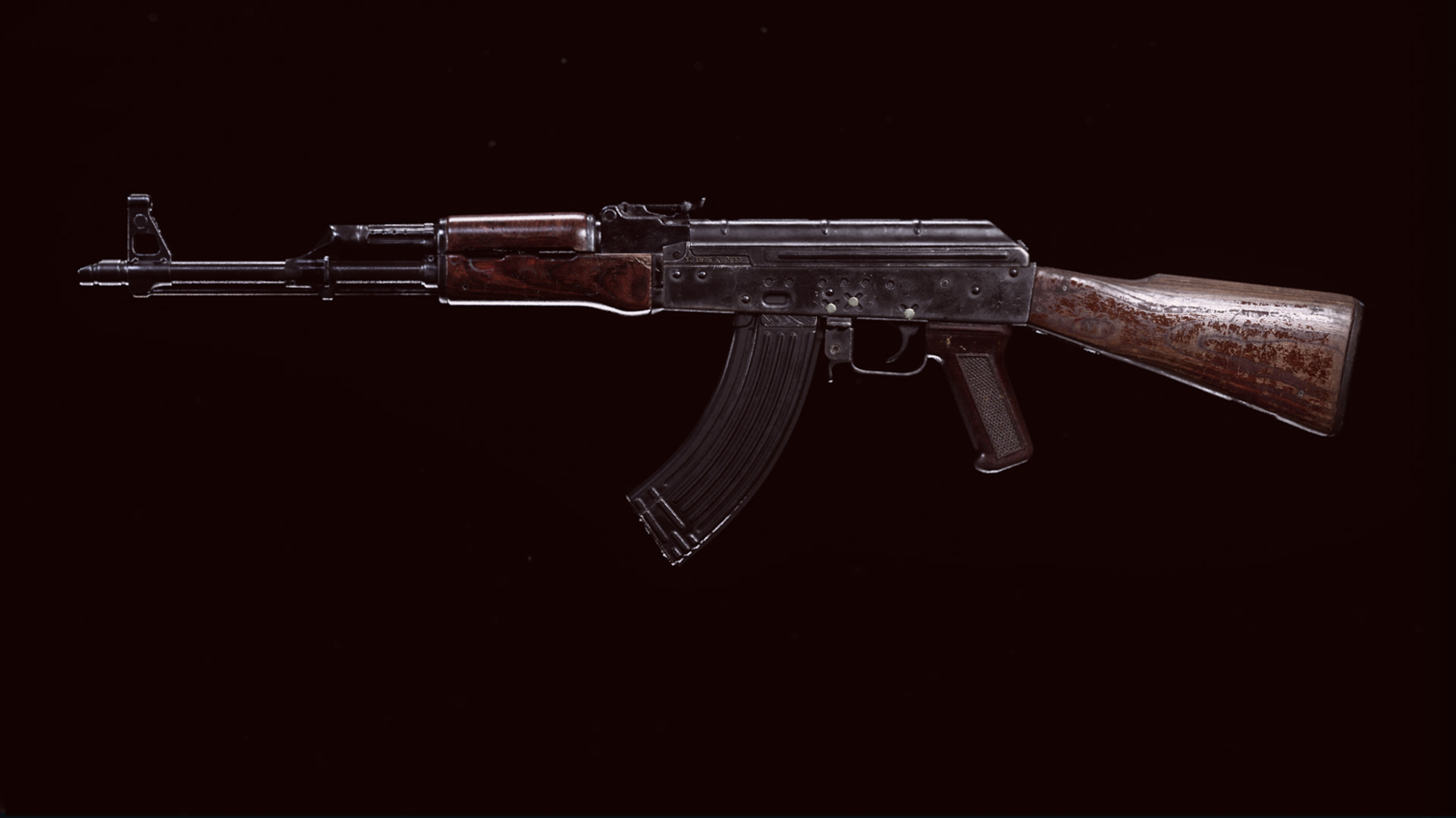 A Cold War-era AK-47 in the Call of Duty: Warzone preview menu