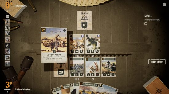 Лучшие карточные игры PC: игра на карте Korps в Kards The WWII Card Game