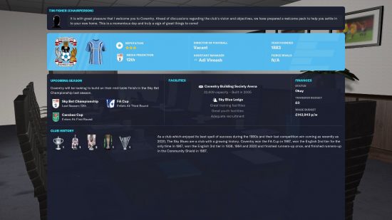 Лучшие команды для управления в Football Manager 2023: Ковентри Сити