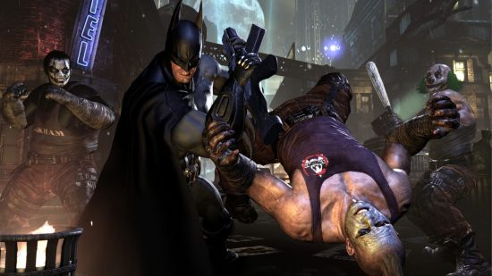 Лучшие игры про Бэтмена - Arkham City: Бэтмен сражается с головорезами