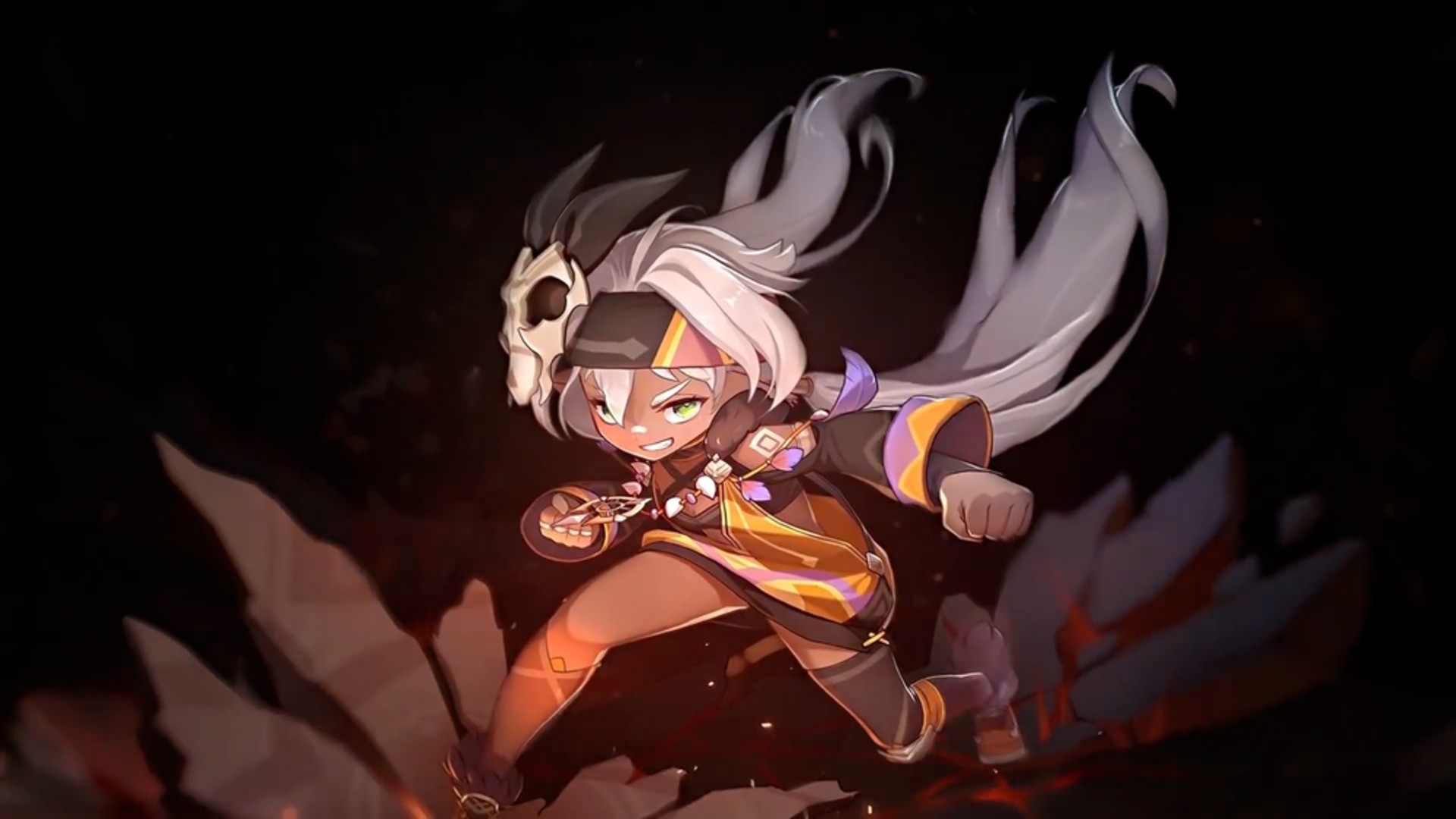 Потенциальный будущий персонаж Genshin Impact Иансан, носящий черепа животных и вызывающий пламя