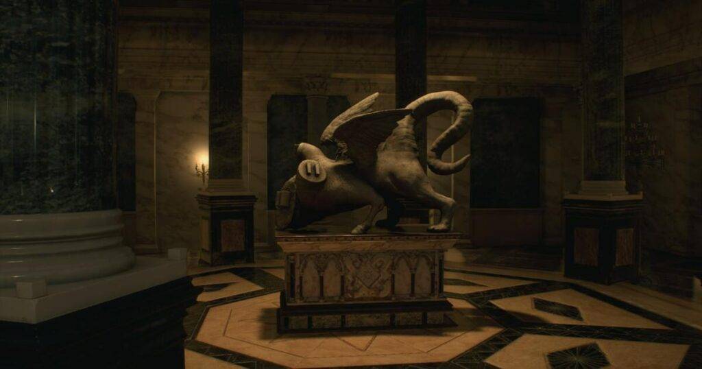 лабиринт часы статуя Resident Evil 4