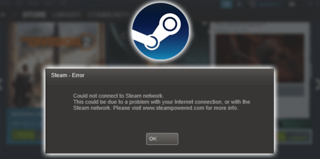 Не работает сеть Steam