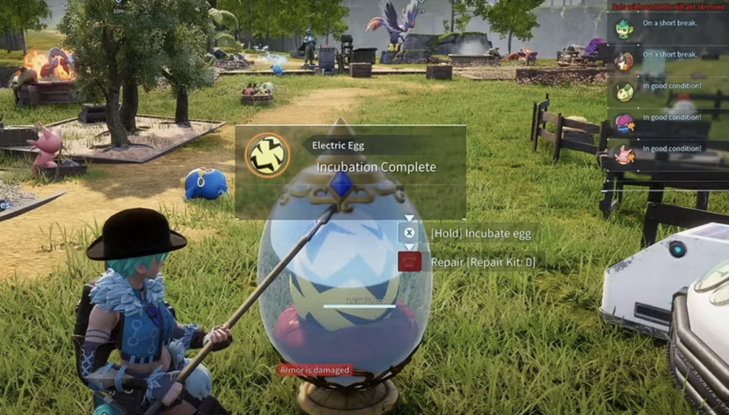 Как высиживать яйца Palworld и разводить питомцев
