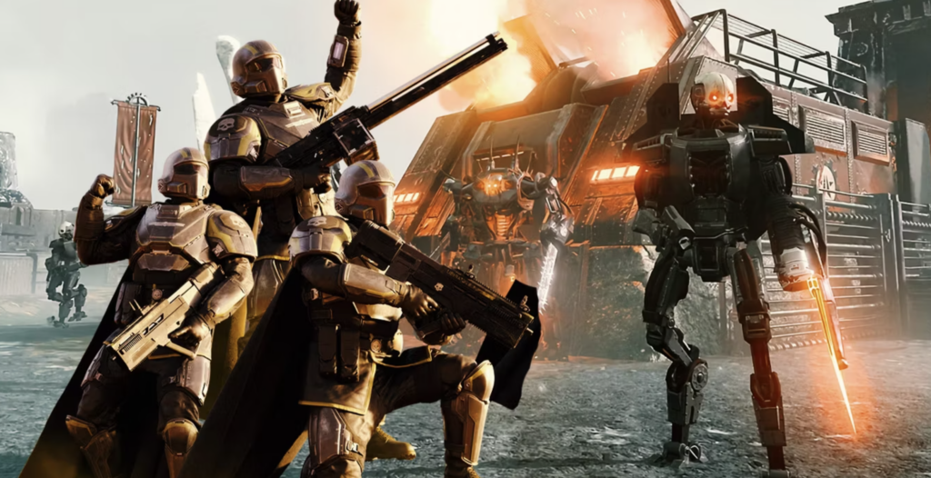 оружие Helldivers 2 против автоматонов